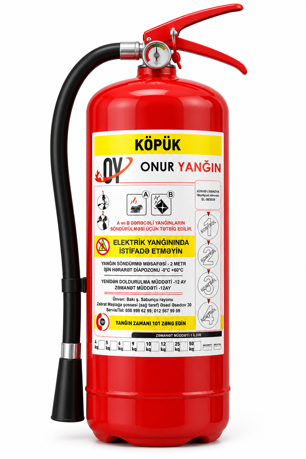 ONUR Köpüklü yanğınsöndürən balon